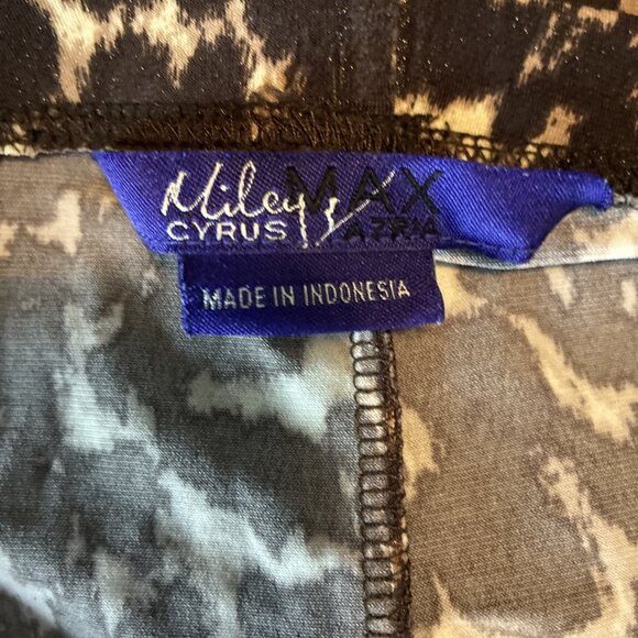 Miley Cyrus MaxAzria Y2K Womens Leggings Leopard Print Stretch Pull On Size L - Picture 5 of 7